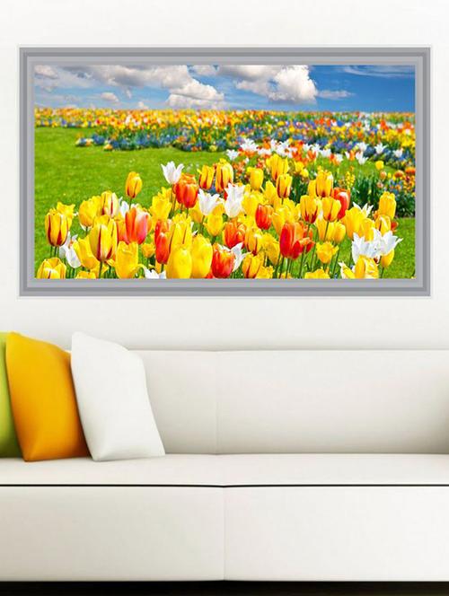 impression wall flowers 92*48 cm (without frame) - 13312573 - Very Small Image - 1