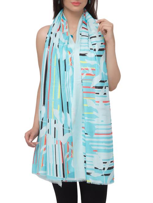 floral viscose stole - 13315722 - Very Small Image - 1