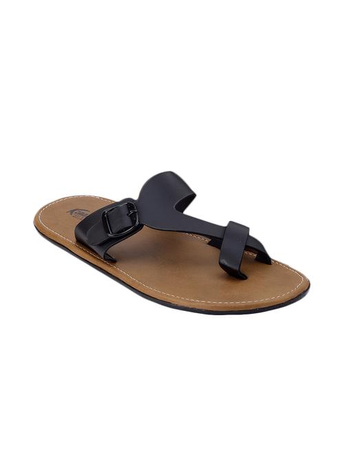 black leather slip on slipper - 13316291 - Very Small Image - 1