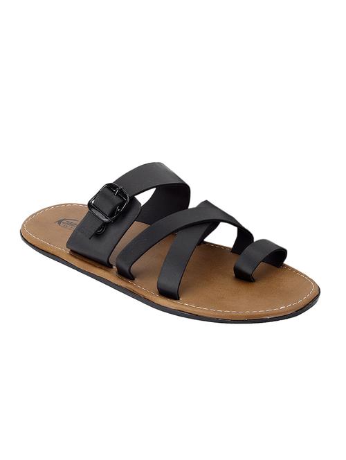 black leather slip on slipper - 13316306 - Very Small Image - 1