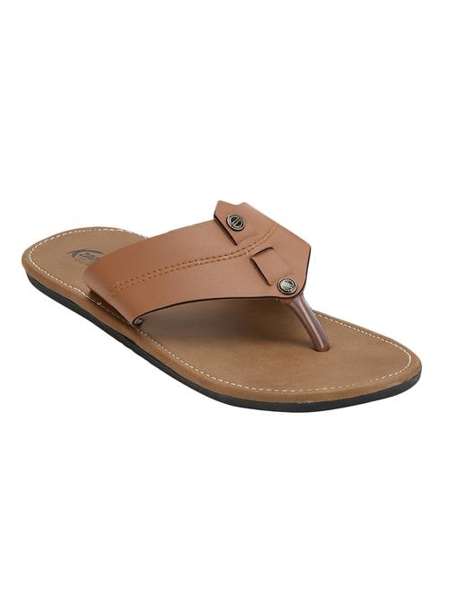 tan leather toe seperator slipper - 13316318 - Very Small Image - 1