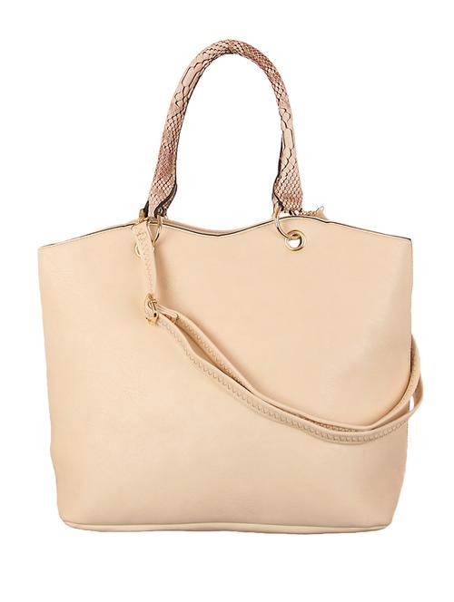 cream leatherette handbag - 1332343 - Very Small Image - 1