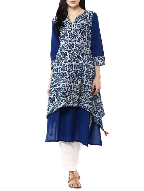 indigo layrered kurta - 13325285 - Very Small Image - 1