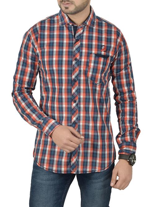 blue cotton casual shirt - 13325924 - Very Small Image - 1