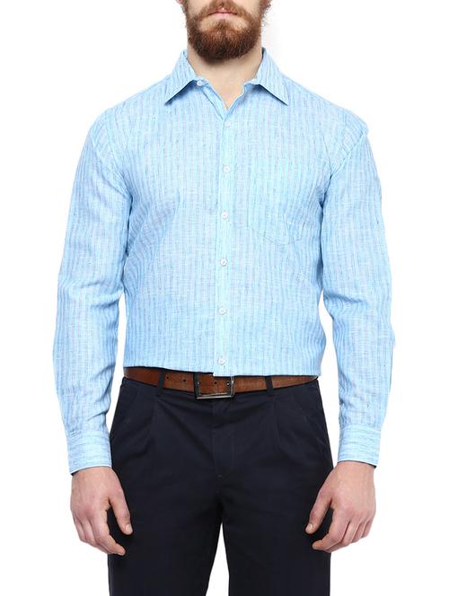 light blue cotton formal shirt - 13327975 - Very Small Image - 1