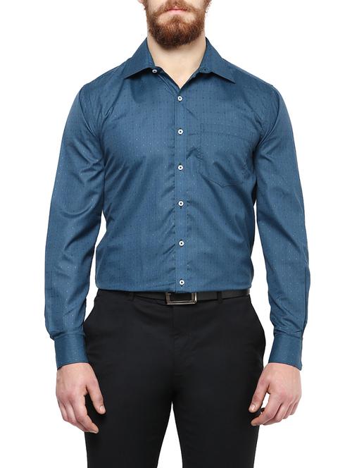 blue cotton formal shirt - 13327978 - Very Small Image - 1