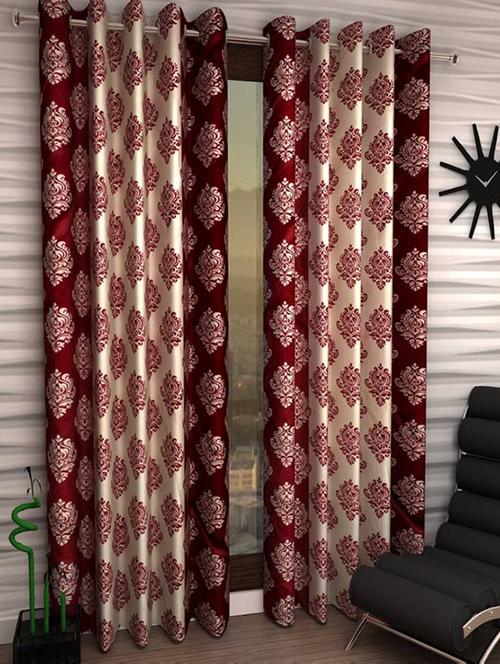 home fantasy beauifull polyester door curtain-2 pcs - 13328979 - Very Small Image - 1