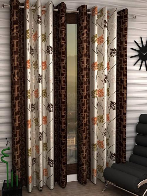 home fantasy beauiful polyester door curtain-2 pcs - 13328981 - Very Small Image - 1