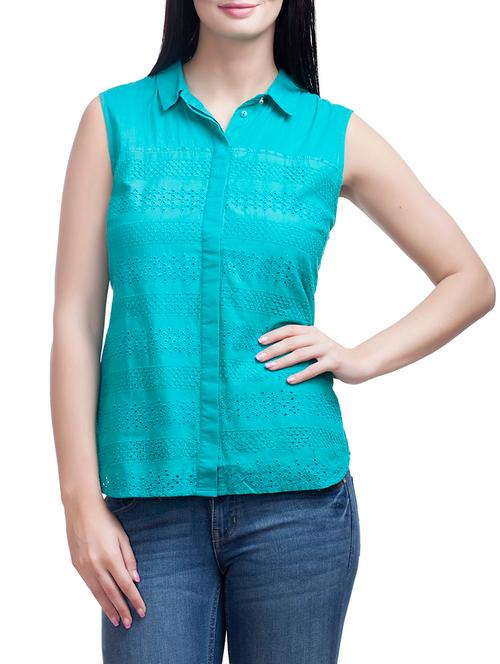 light blue cotton regular shirt - 13329317 - Very Small Image - 1