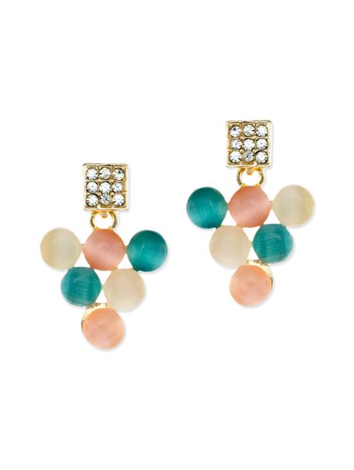 multi colored metal drop earrings - 13329913 - Very Small Image - 1