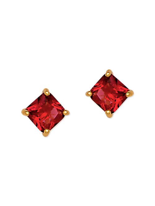 red metal studs earrings - 13329923 - Very Small Image - 1