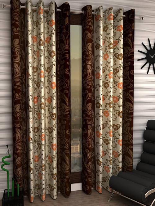 home fantasy beauiful polyester door curtain-2 pcs - 13331271 - Very Small Image - 1