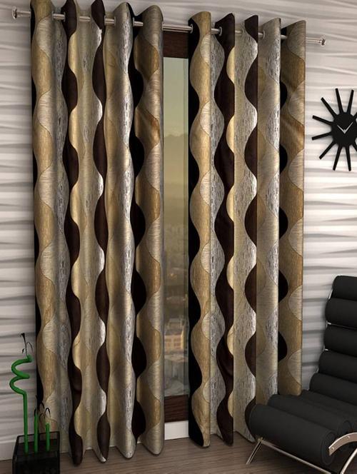 home fantasy beauiful polyester door curtain-2 pcs - 13331274 - Very Small Image - 1