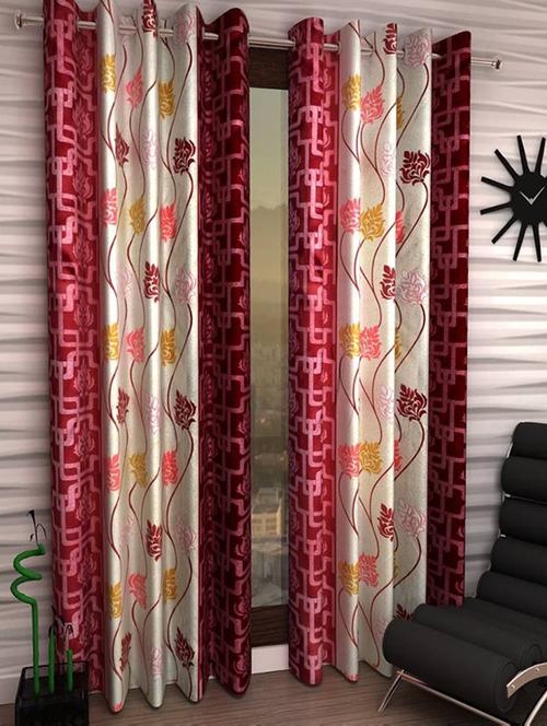 home fantasy beauiful polyester door curtain-2 pcs - 13331276 - Very Small Image - 1