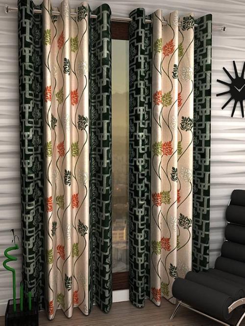 home fantasy beauiful polyester door curtain-2 pcs - 13331279 - Very Small Image - 1