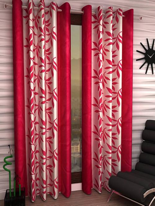 home fantasy beauiful polyester door curtain-2 pcs - 13331284 - Very Small Image - 1