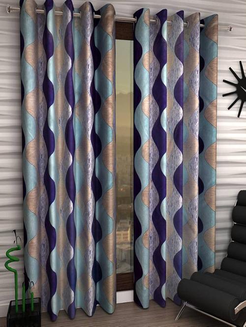 home fantasy beauiful polyester door curtain-2 pcs - 13331288 - Very Small Image - 1