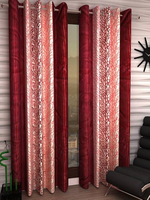 home fantasy beauiful polyester door curtain-2 pcs - 13331294 - Very Small Image - 1
