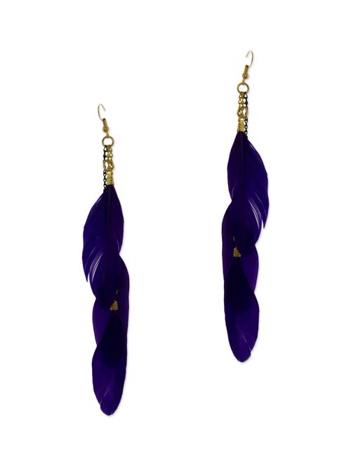 blue metal drop earrings - 13331444 - Very Small Image - 1