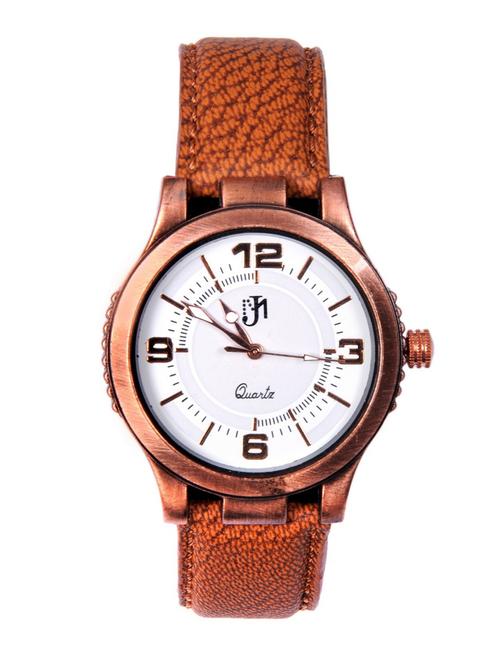 jm mens brown leather belt watch - 13335508 - Very Small Image - 1