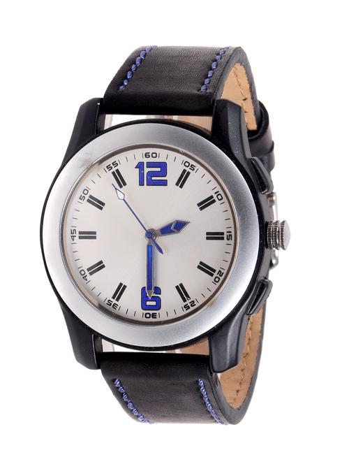 jm mens black watch in leather belt - 13335517 - Very Small Image - 1