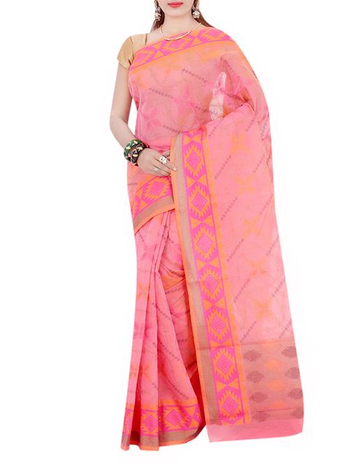 pink art silk banarasi saree with blouse - 13337456 - Very Small Image - 1