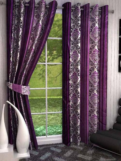 home fantasy printed polyester door curtain-2 pcs - 13337657 - Very Small Image - 1
