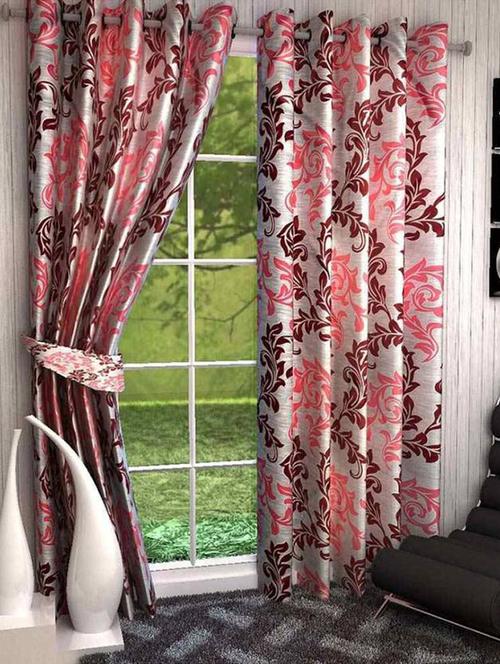 home fantasy printed polyester door curtain-2 pcs - 13337659 - Very Small Image - 1