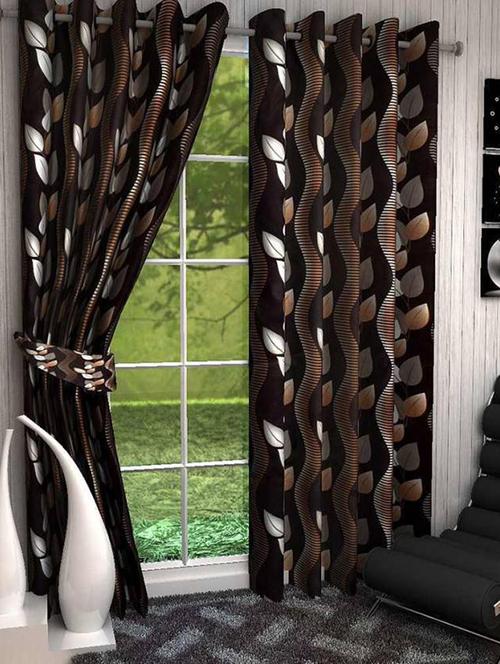 home fantasy printed polyester door curtain-2 pcs - 13337663 - Very Small Image - 1