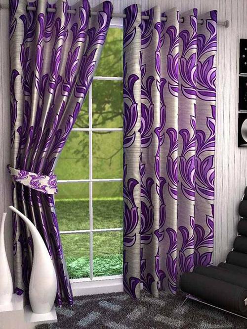 home fantasy printed polyester door curtain-2 pcs - 13337664 - Very Small Image - 1