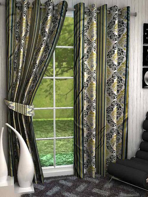 home fantasy printed polyester door curtain-2 pcs - 13337667 - Very Small Image - 1