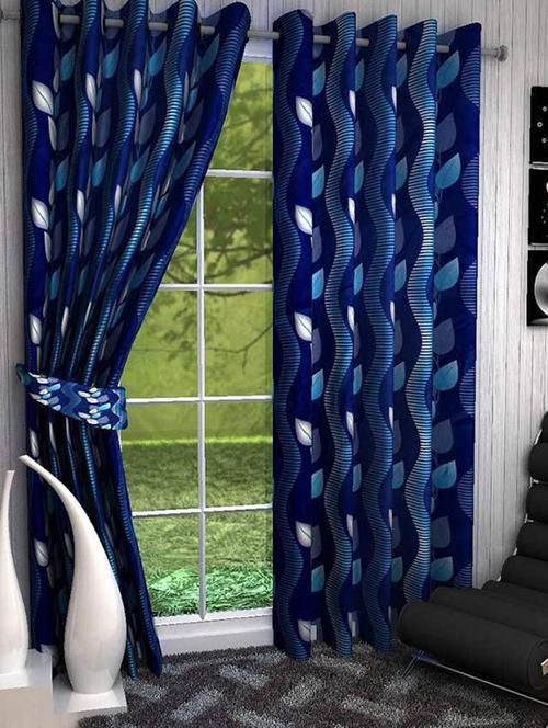 home fantasy printed polyester door curtain-2 pcs - 13337676 - Very Small Image - 1