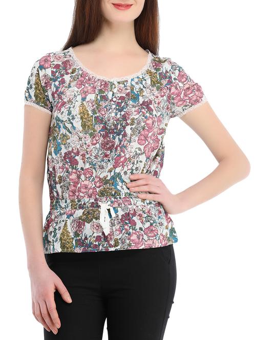 pink printed cotton top - 13339089 - Very Small Image - 1