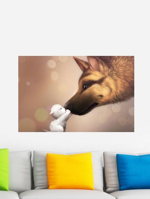 impression wall loving dog sticker - 13339119 - Very Small Image - 1