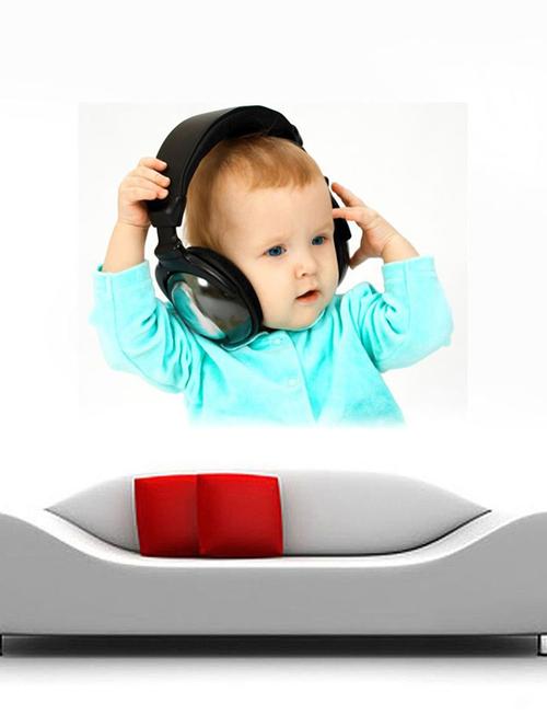impression wall music baby sticker - 13339130 - Very Small Image - 1