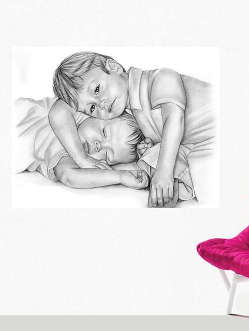impression wall cute baby sticker - 13339158 - Very Small Image - 1