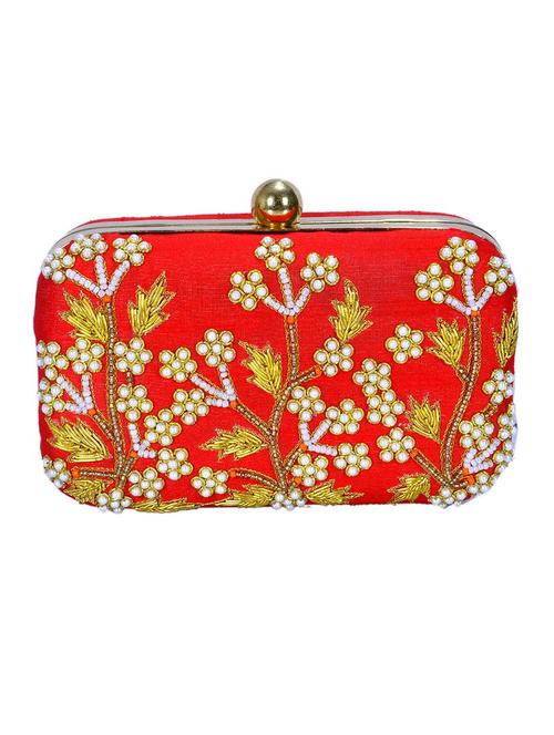 red cotton clutch - 13340247 - Very Small Image - 1