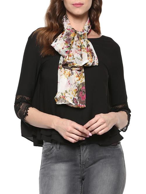 white printed scarf - 13340463 - Very Small Image - 1