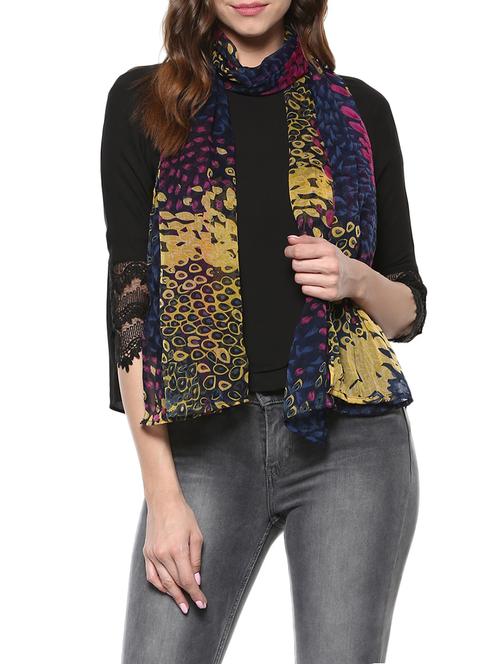 printed georgette stole - 13340469 - Very Small Image - 1