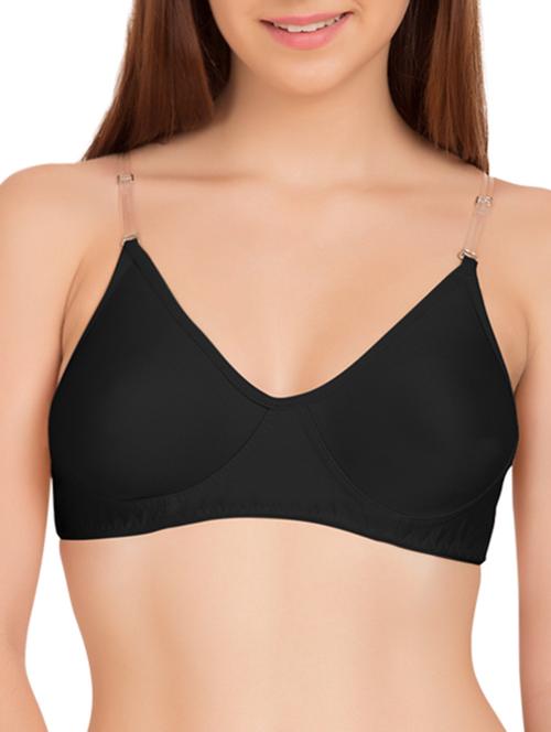 black cotton backless bra - 13340788 - Very Small Image - 1