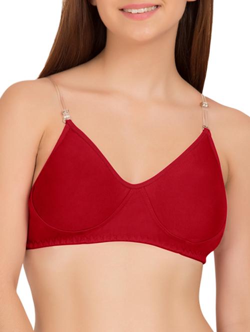 red cotton backless bra - 13340794 - Very Small Image - 1