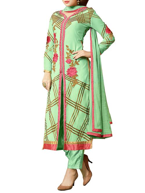 embroidered unstitched suit - 13340819 - Very Small Image - 1