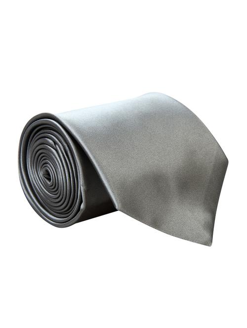 grey satin tie - 13340907 - Very Small Image - 1