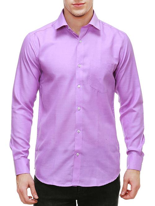 purple cotton casual shirt - 13341413 - Very Small Image - 1
