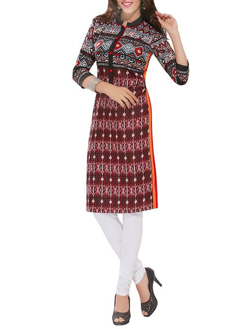 multicolor rayon printed kurta - 13341846 - Very Small Image - 1