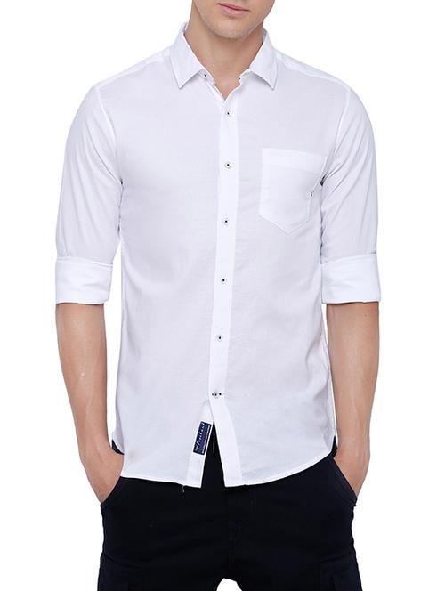white cotton casual shirt - 13352085 - Very Small Image - 1