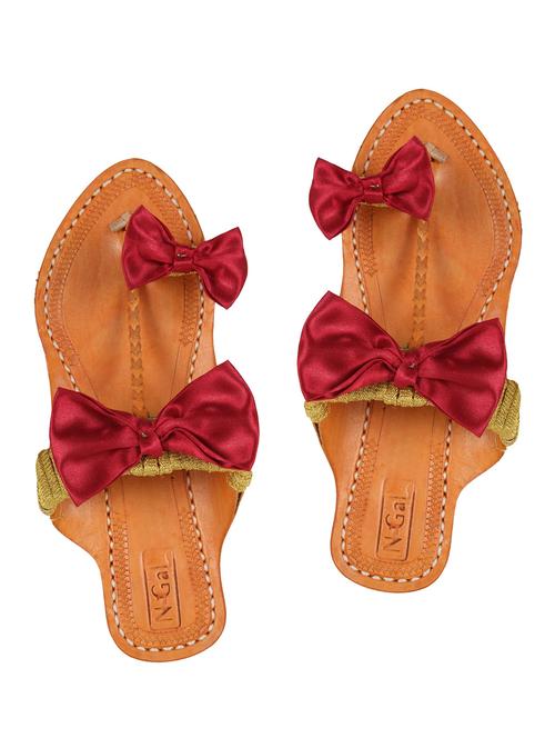 red one toe kolhapuri - 13352259 - Very Small Image - 1