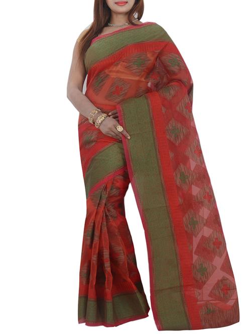 red art silk woven saree with blouse - 13352687 - Very Small Image - 1