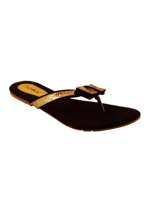 black leatherette toe separator sandals - 13354454 - Very Small Image - 1