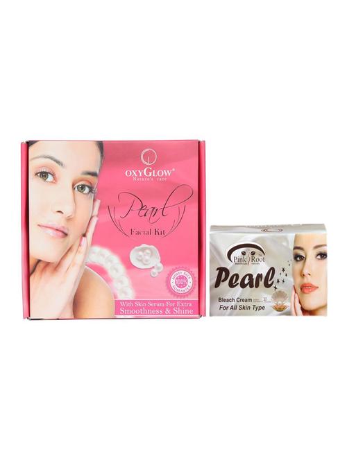 oxyglow pearl facial kit 165 gm with pink root pearl bleach 250 gm - 13354546 - Very Small Image - 1